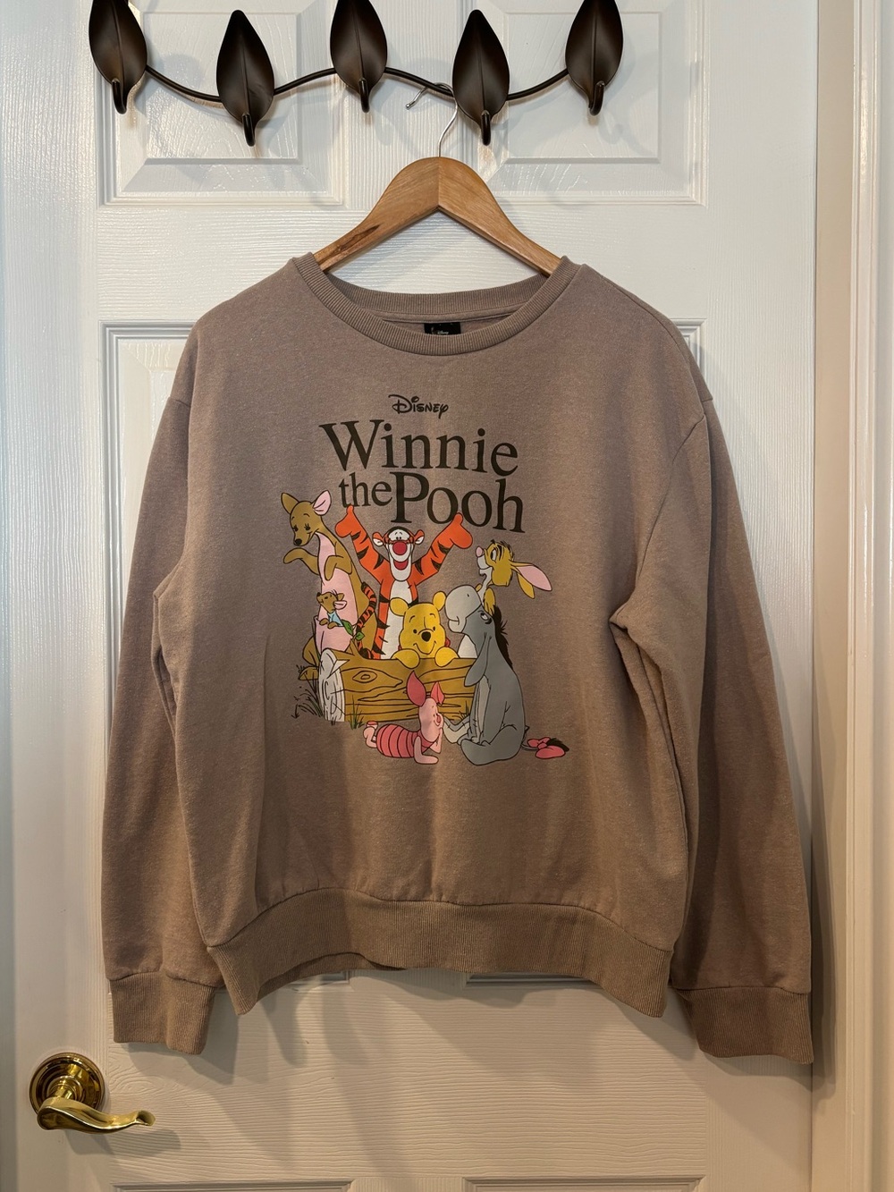Disney Winnie the Pooh Graphic Sweatshirt - Beige with Multicolor Characters